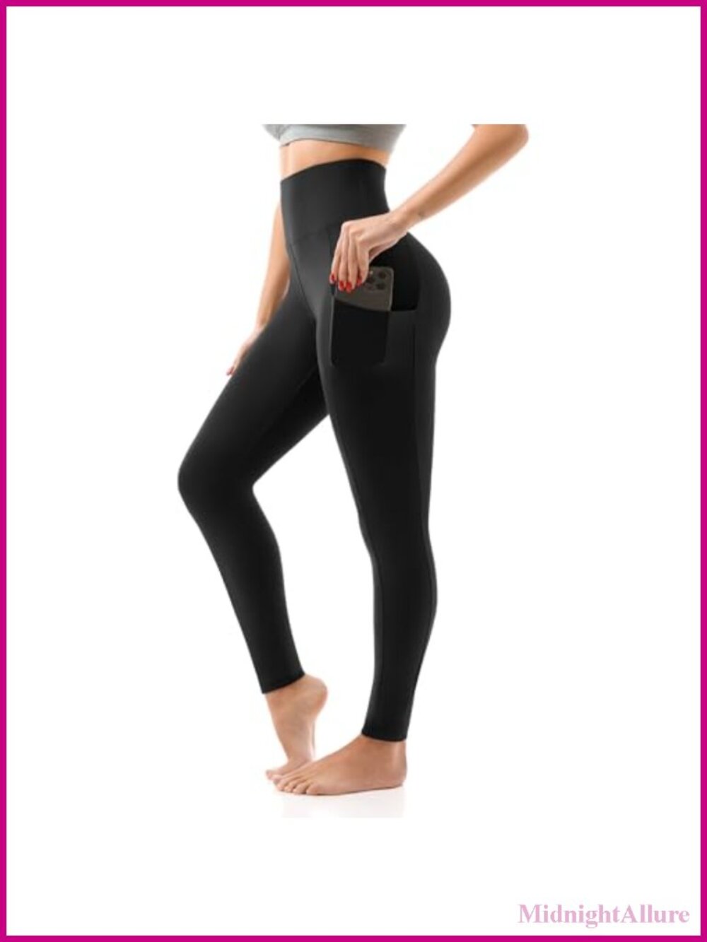 High Waisted Leggings with Pockets for Women - Yoga Pants, Tummy Control,